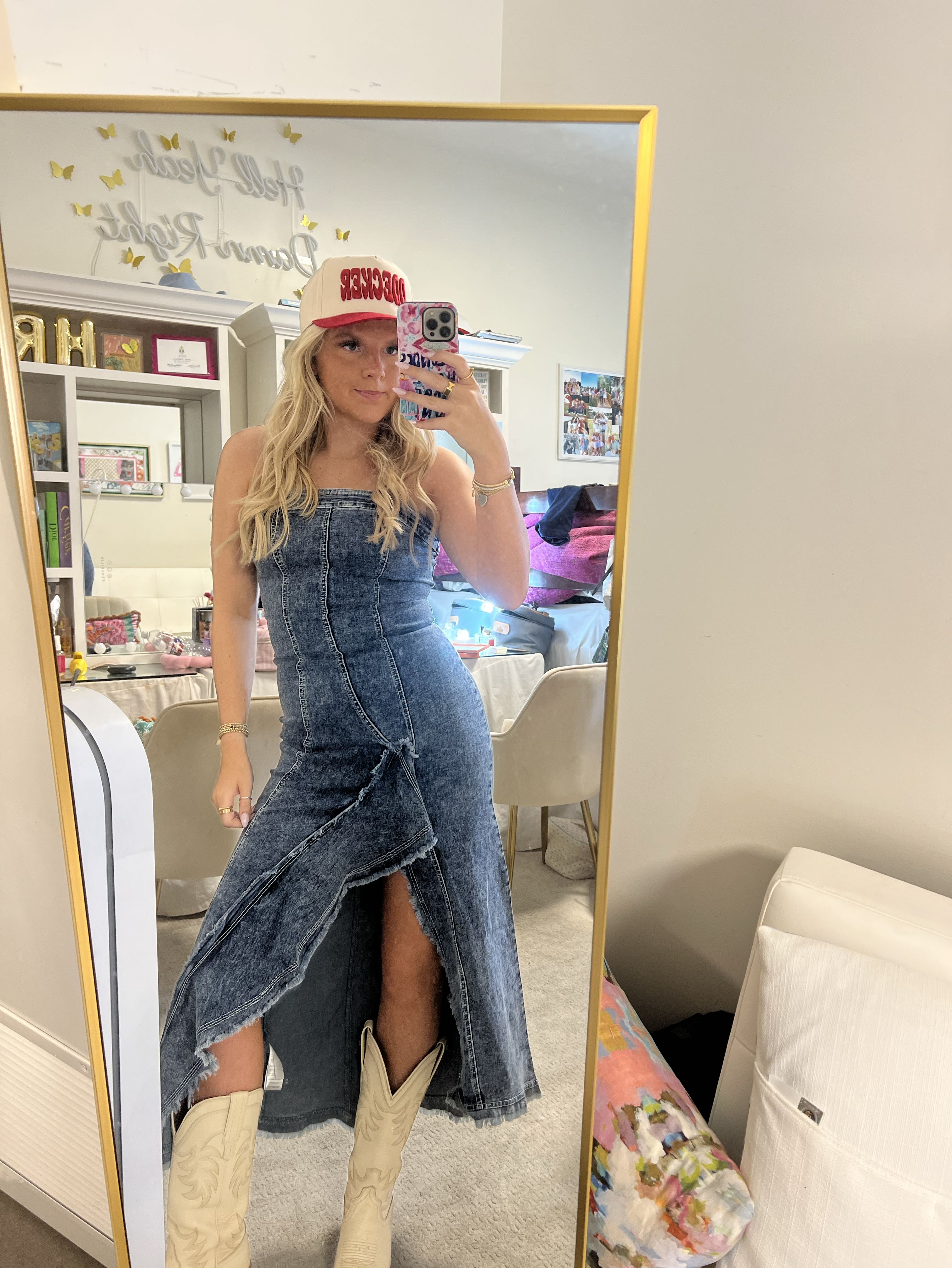 denim maxi dress