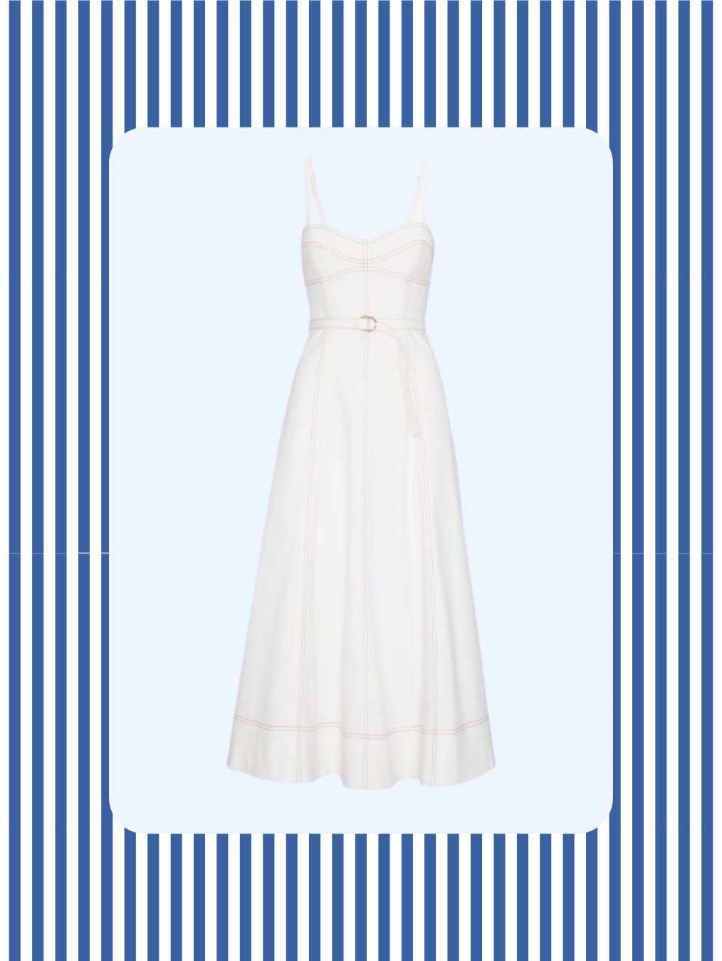 White Sleeveless Midi Dress