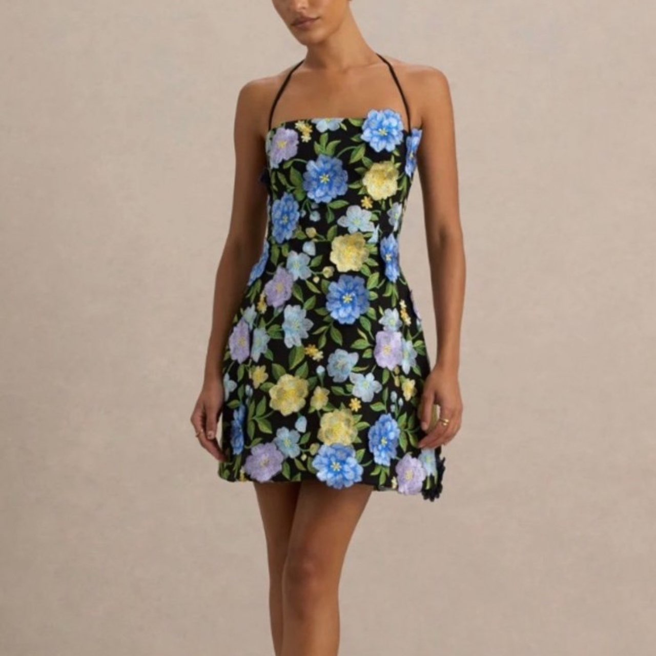 3D floral formal dress