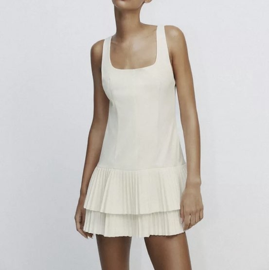 Zara Box pleated jumpsuit dress