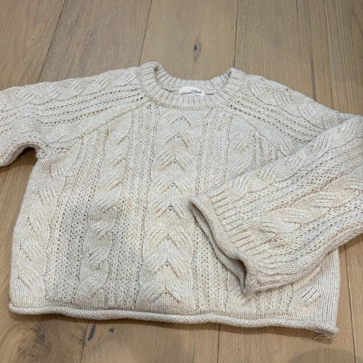 Cream Cable Knit Sweater