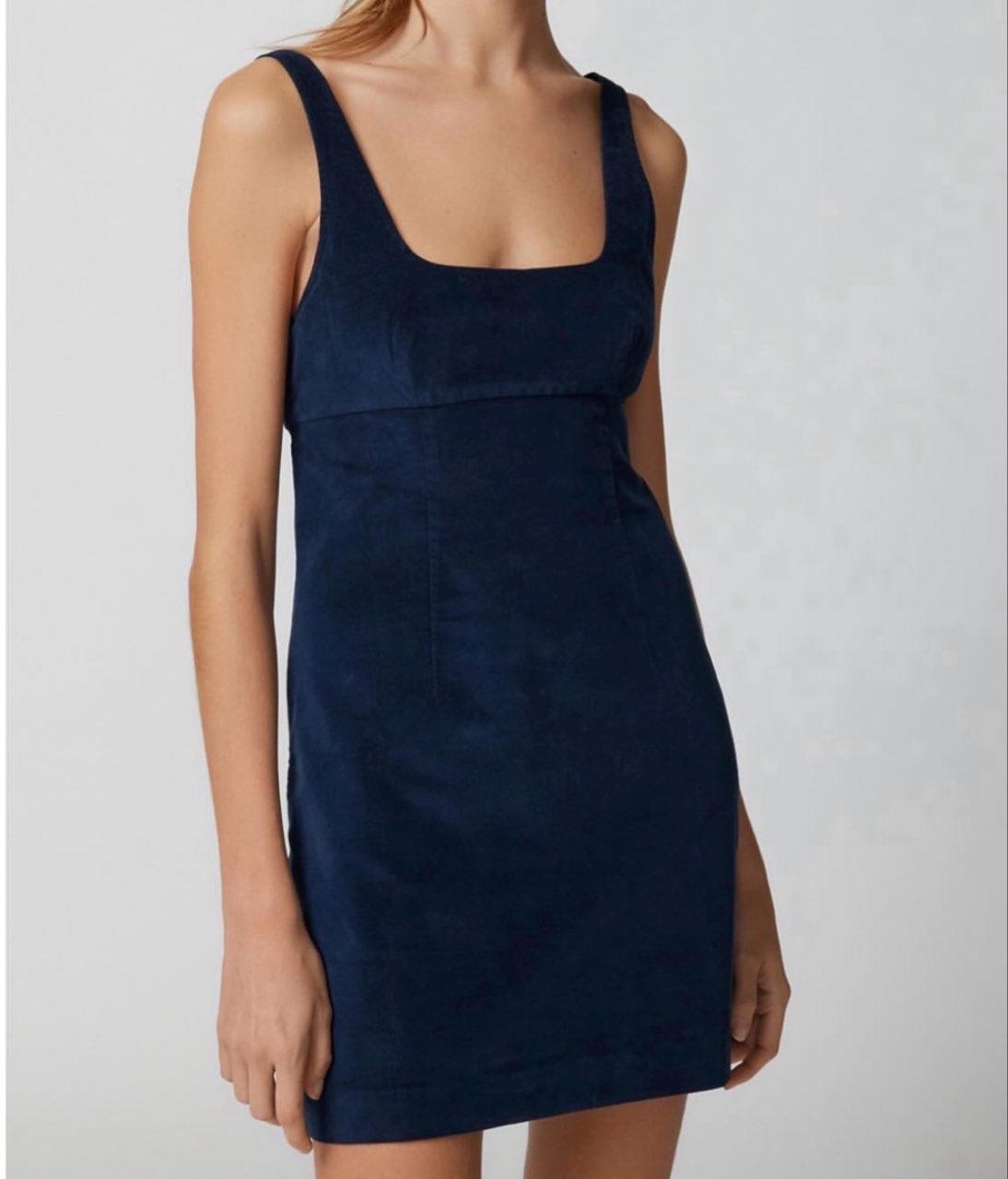 Navy Velvet Mini Dress