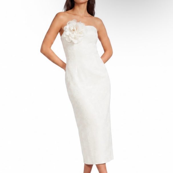 Muse By Marchesa Elowen Strapless Midi Dress