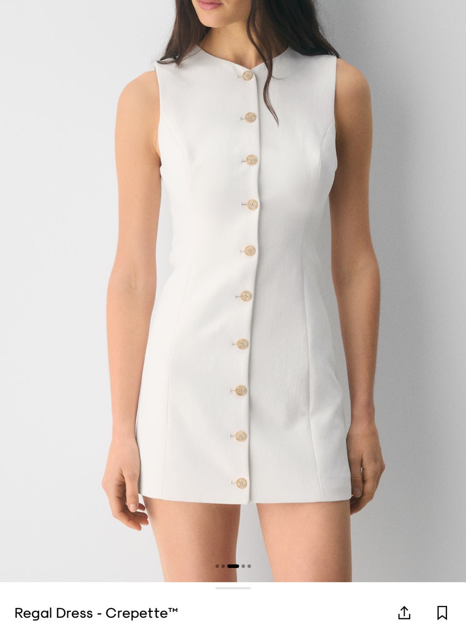 white aritzia mini dress