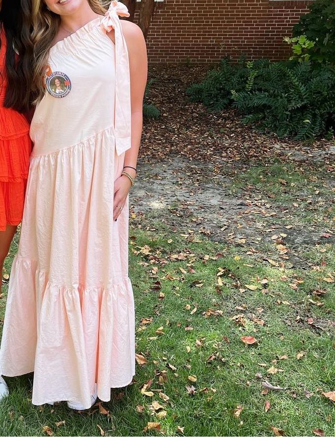 Orange maxi dress