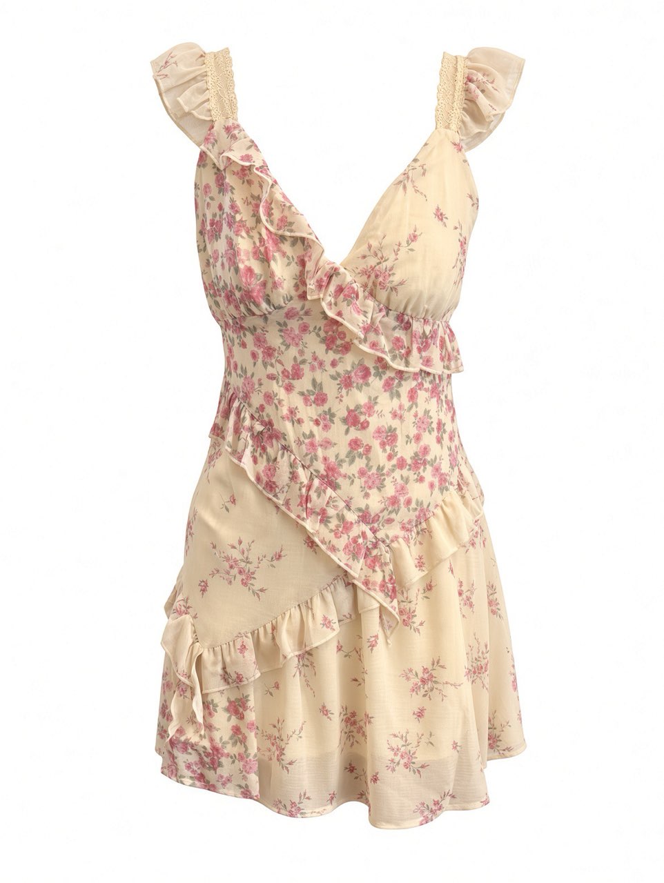 Floral Ruffle Mini Dress