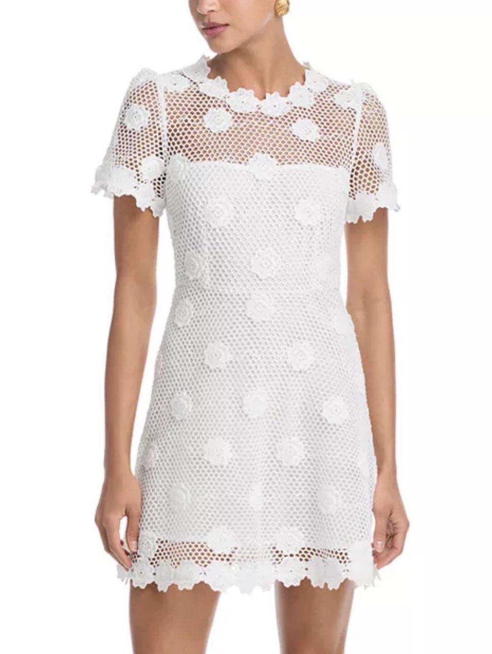 Embroidered White Mini Dress - Exclusive