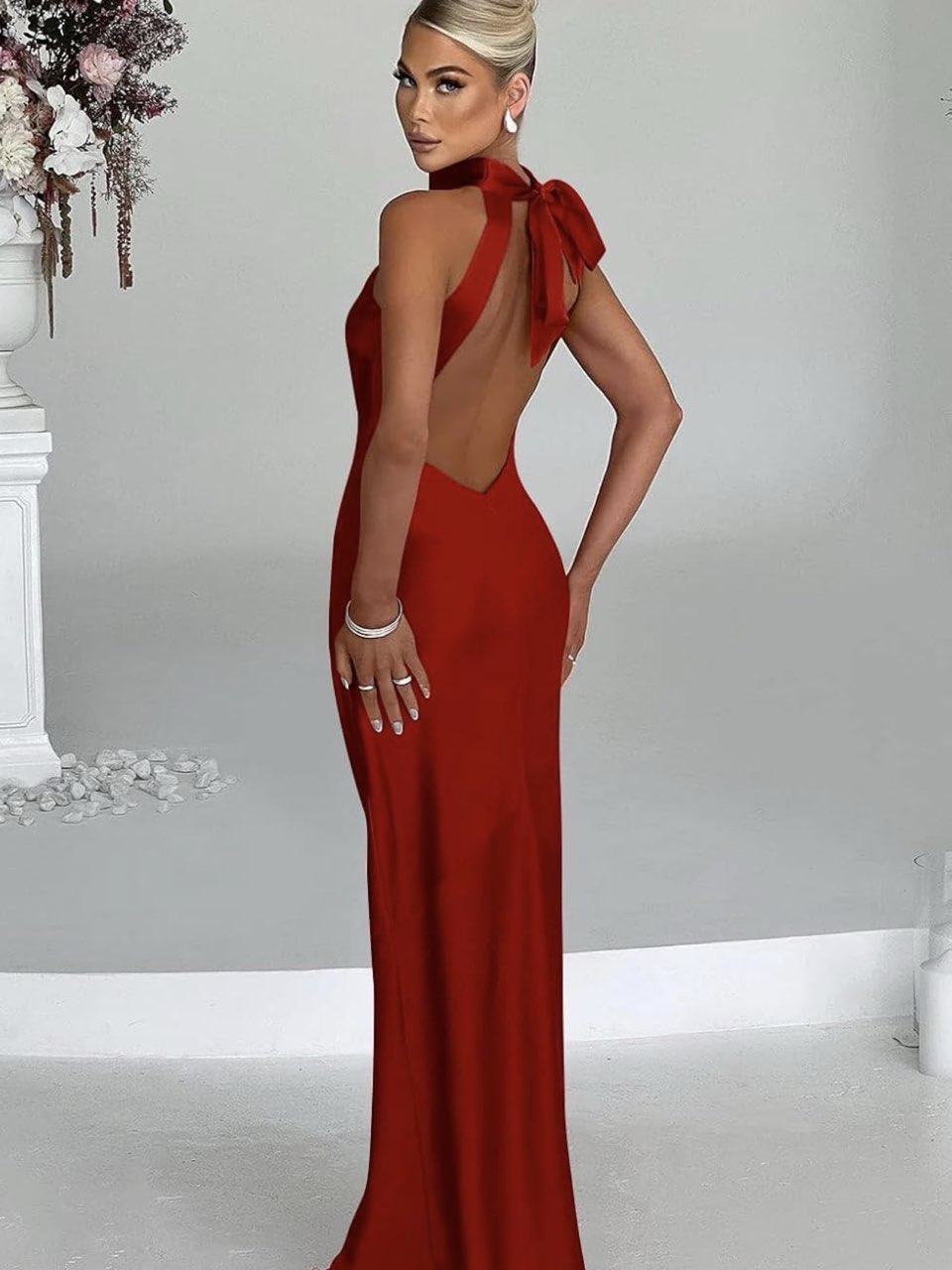 Memoriesea Women's Sleeveless Backless Maxi dress