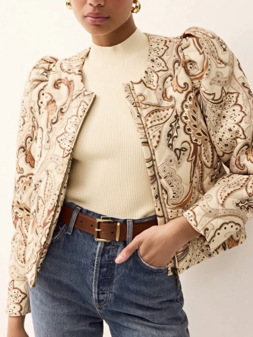 Paisley Puff Sleeve Jacket