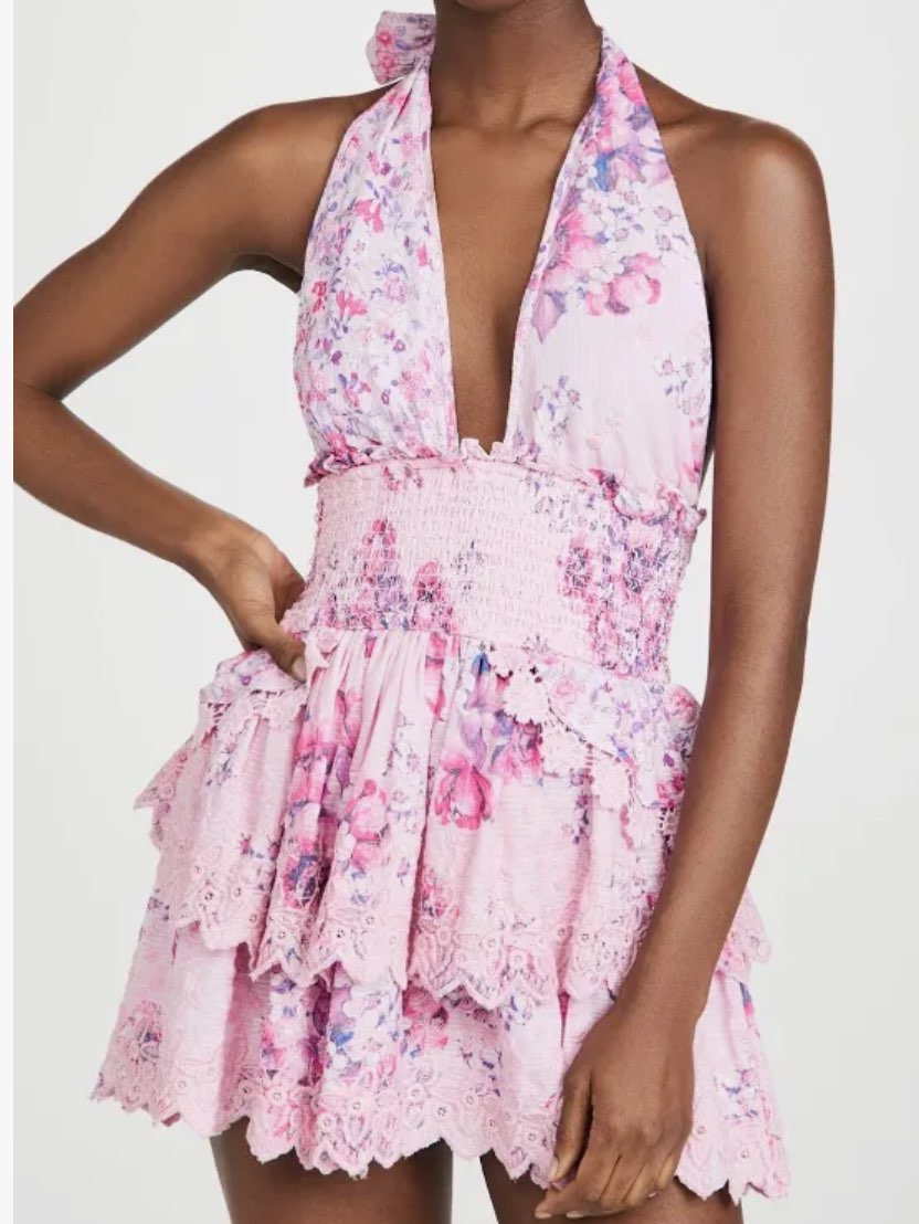 loveshackfancy Deanna halter mini dress