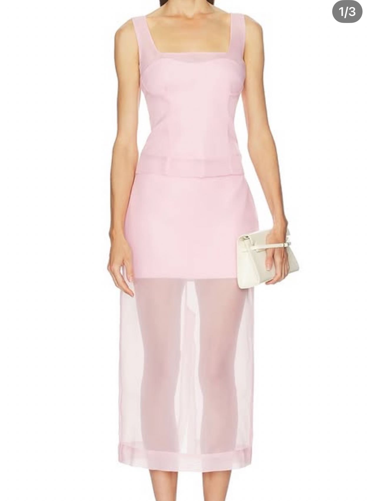 Sheer Pink Midi Dress
