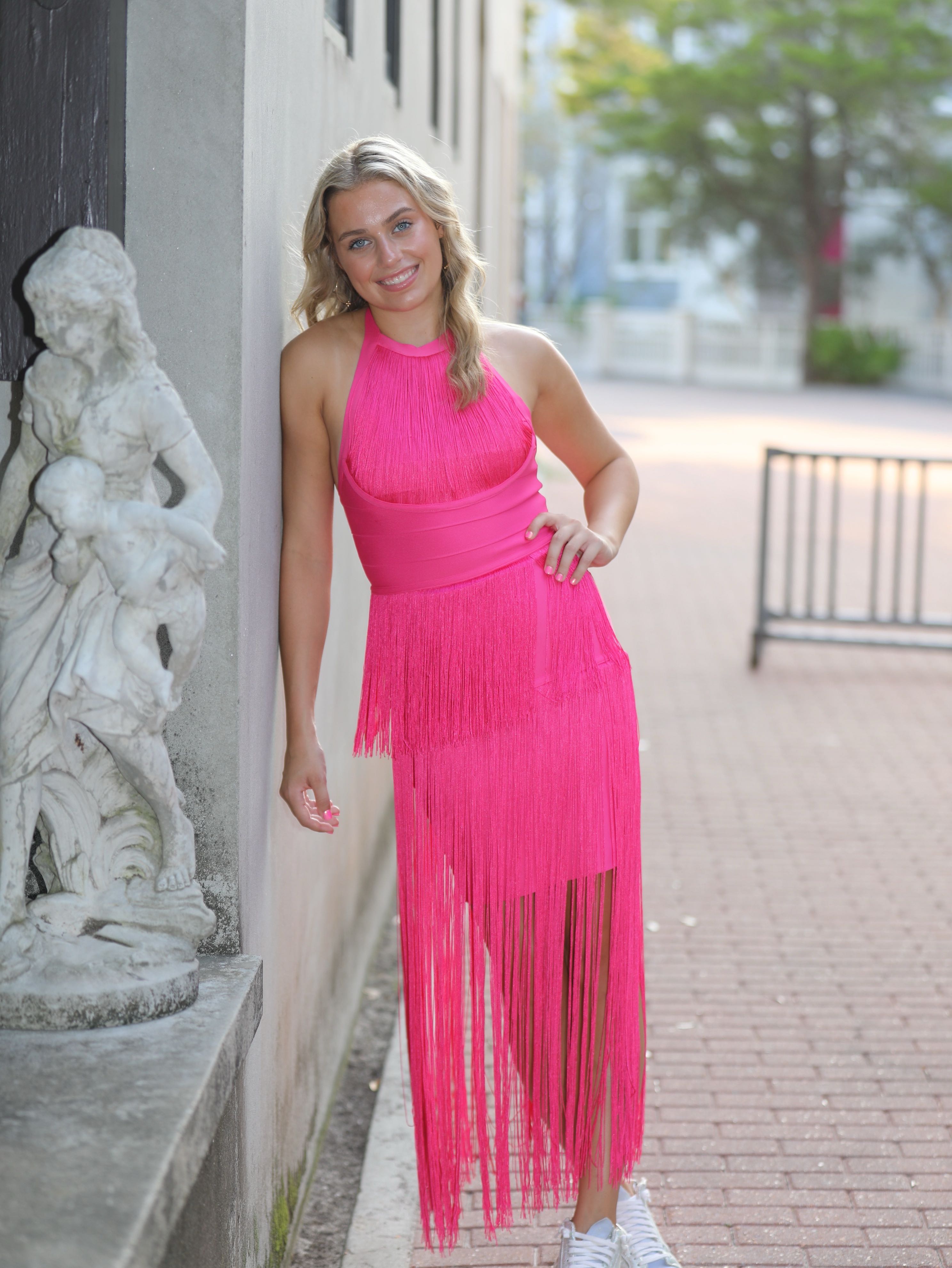 Midi fringe dress