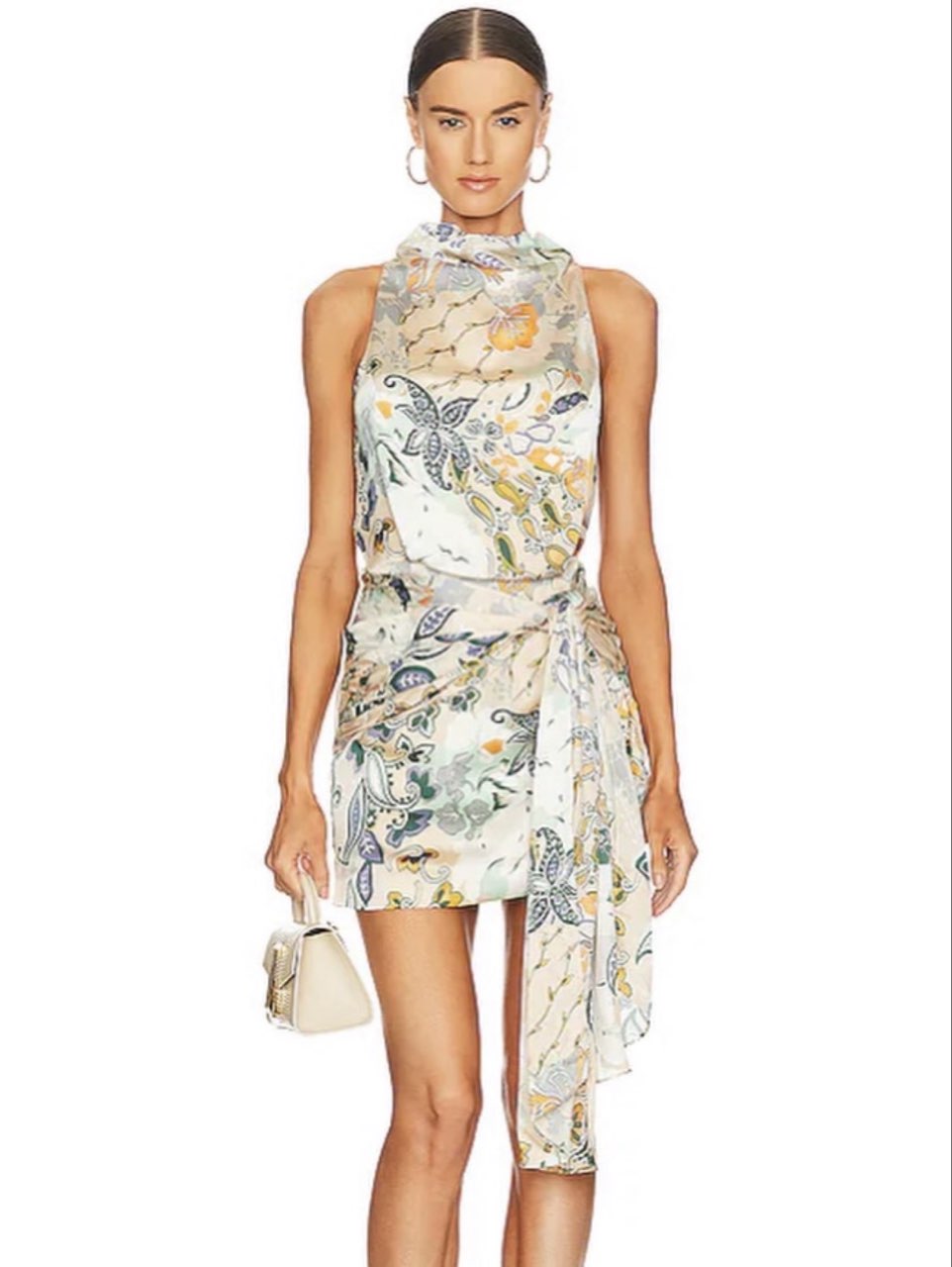 Floral Satin Mini Dress