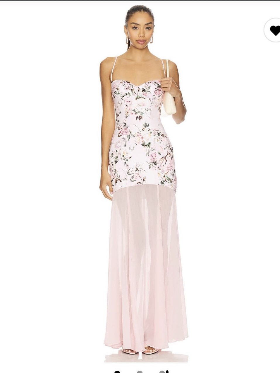 Pink Floral Sheer Maxi Dress