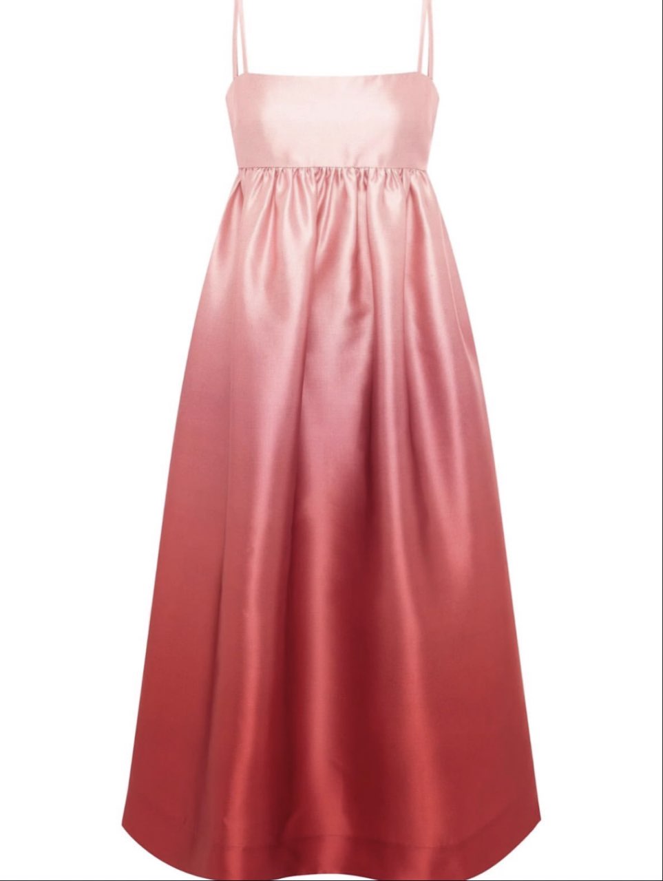 Pink Satin Midi Dress