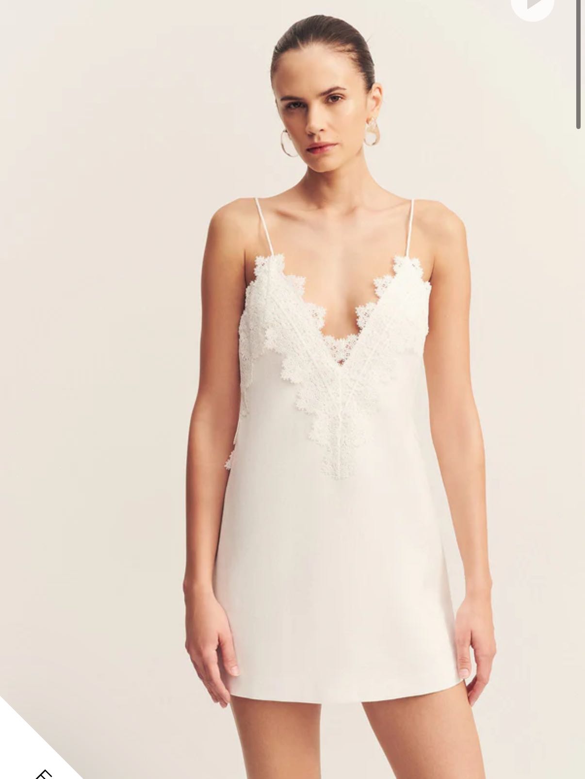 Shona Joy Toile Linen Lace Mini Dress