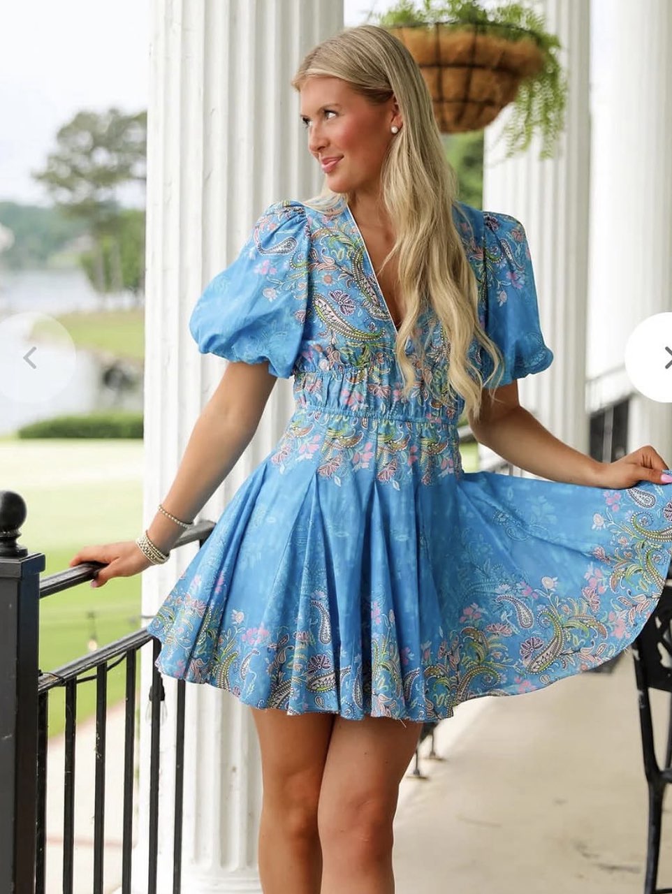 Blue mini dress
