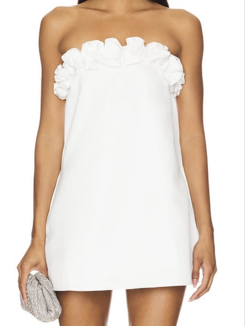 White Strapless Mini Dress