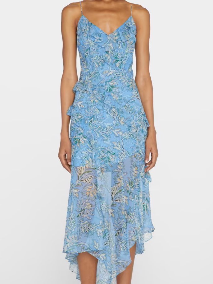 Veronica Beard Avenel Ruffled Midi Dress