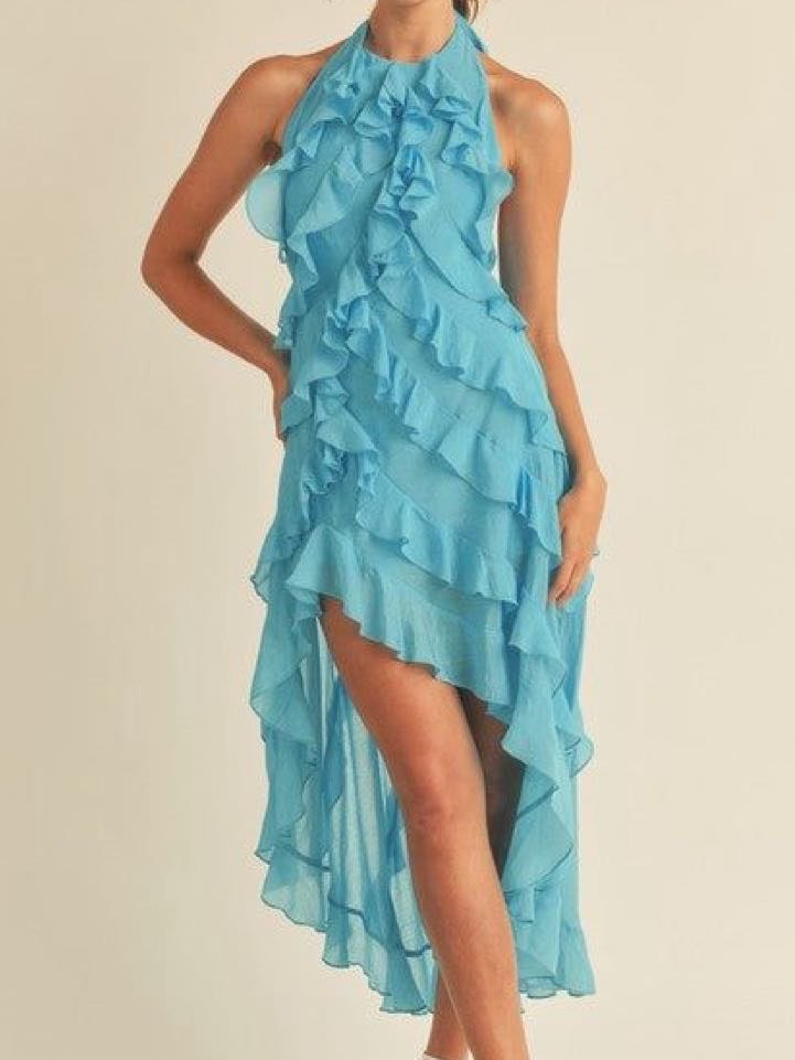 Halter Ruffle Dress