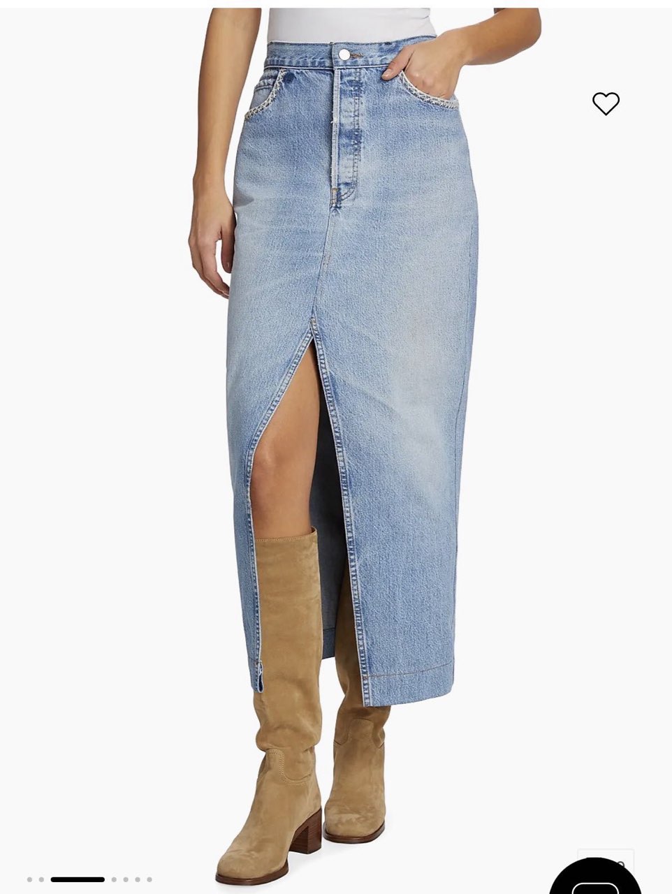 Jean maxi skirt