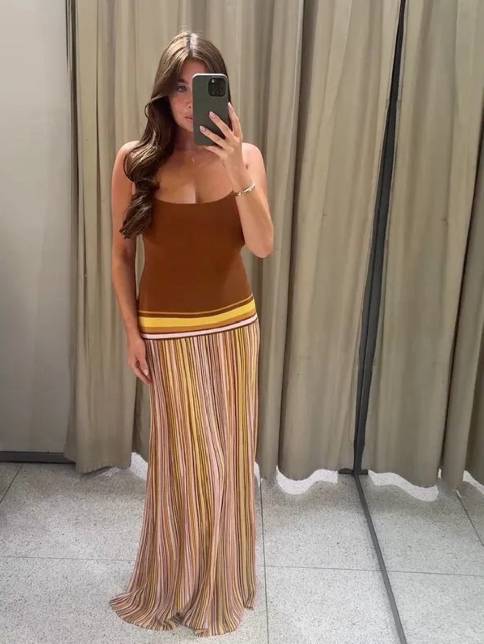 Knit Striped Maxi Dress
