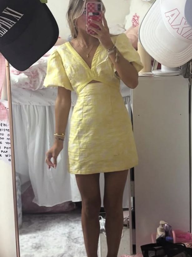 This mini dress is perfect for a brunch, sorority event and so much more!