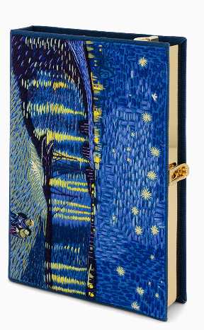 Van Gogh Starry Night Embroidered Book Clutch