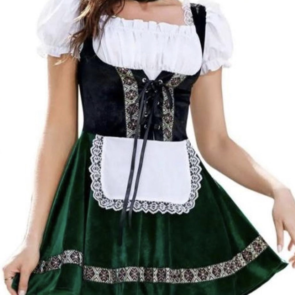 Amazon Emerald Green Oktoberfest Mini Dress