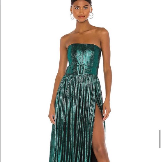 Retrofete emerald formal dress (no belt)