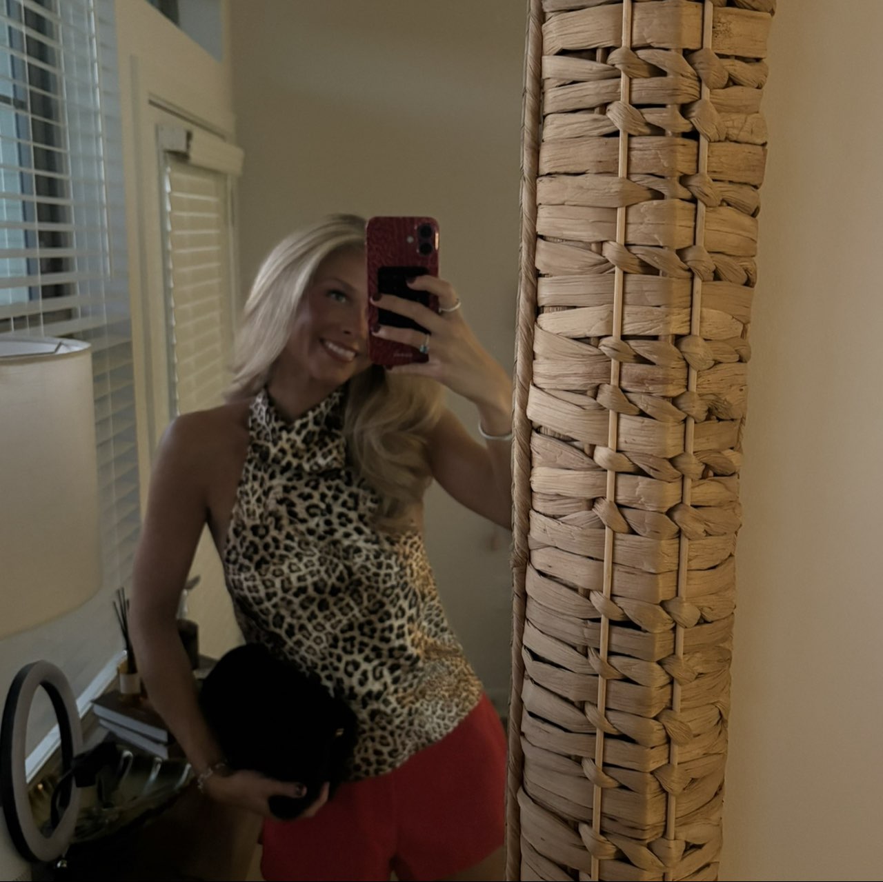 Zara Satin Leopard top