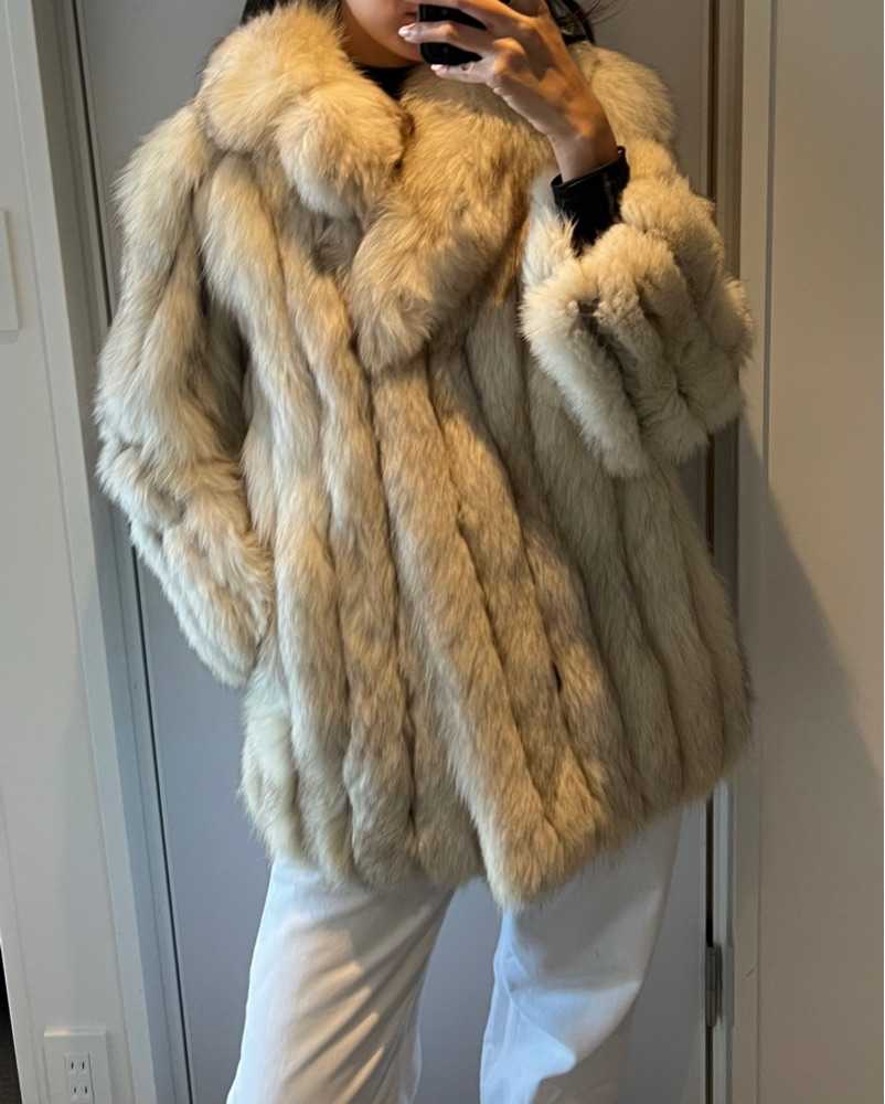 Genuine Fox Fur Coat Mob Wife Winter