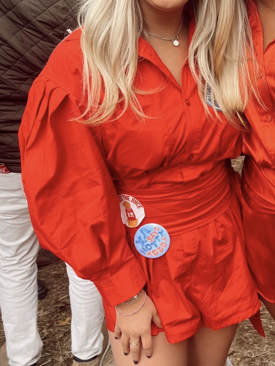 Red Collared Puff Sleeve Romper
