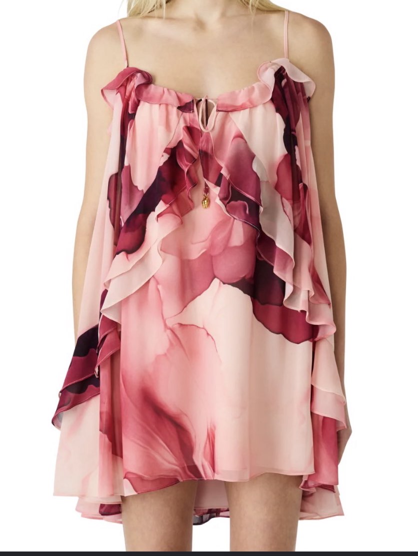 Lorella Print Ruffle Dress
