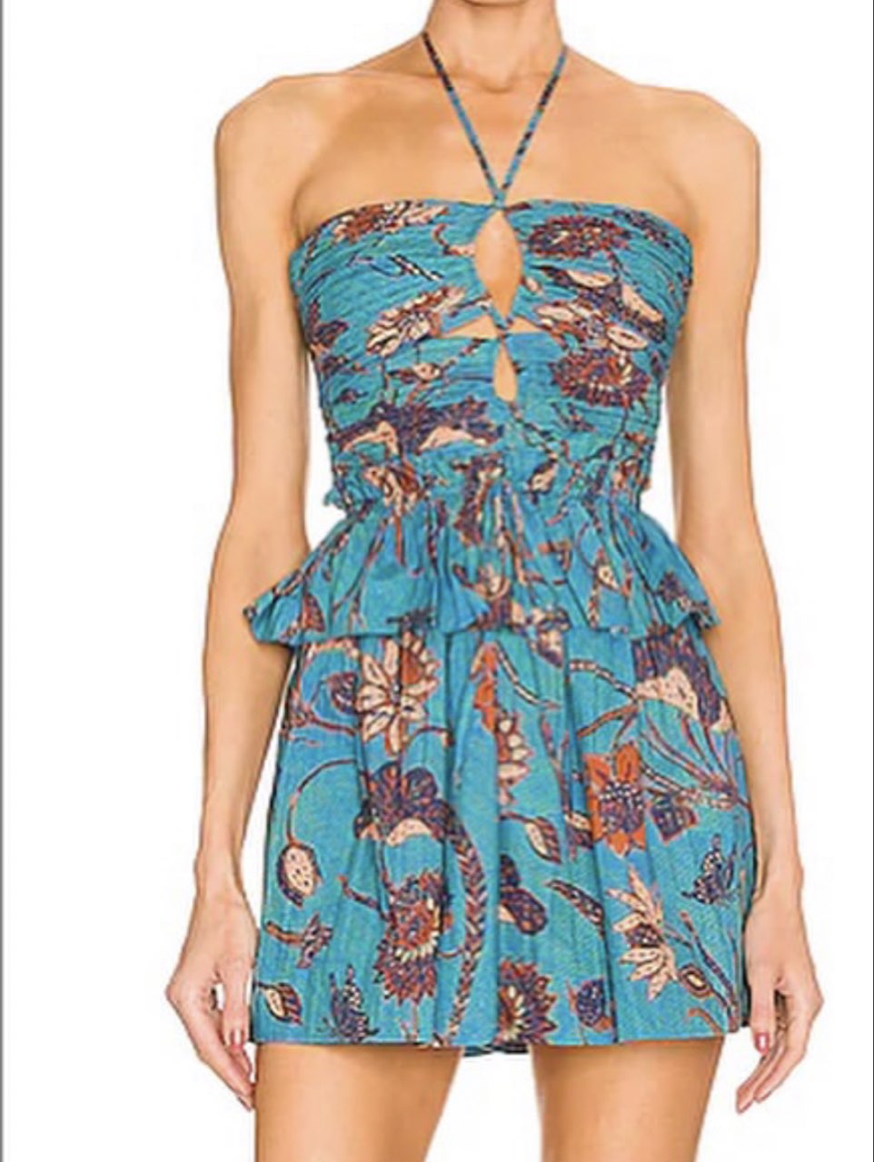 Floral Strapless Mini Dress