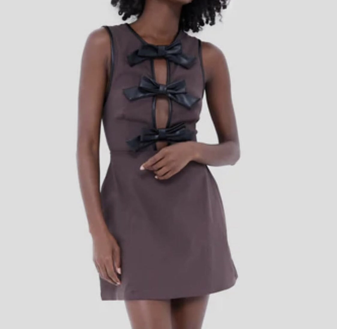 Bow Cutout Mini Dress