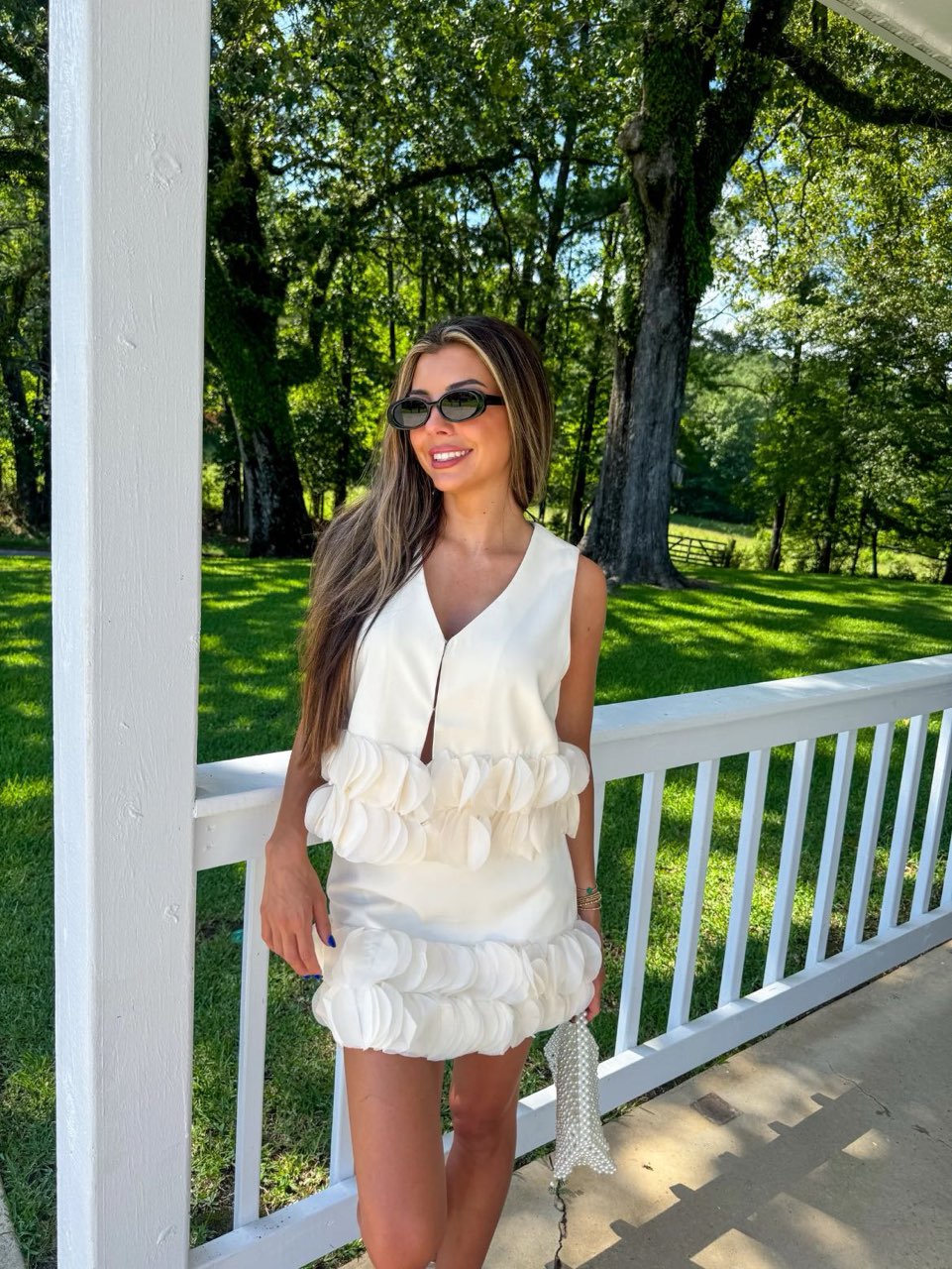 cream skirt set