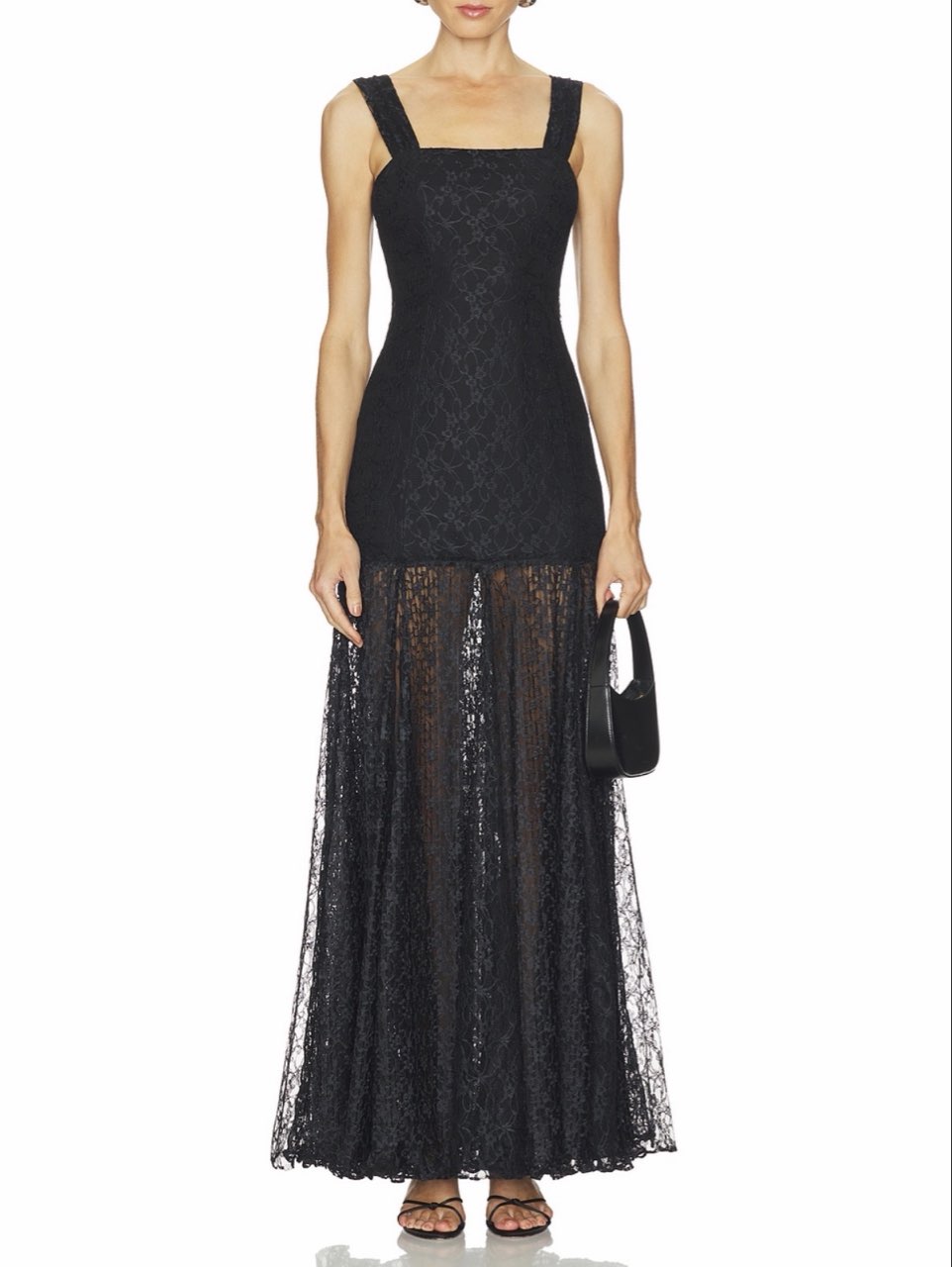 Black Lace Maxi Dress