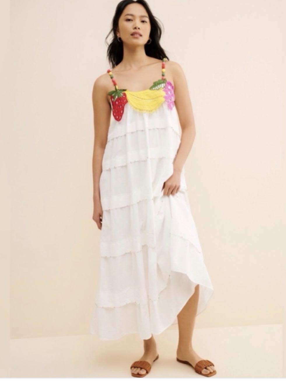 Fruit Applique Maxi Dress
