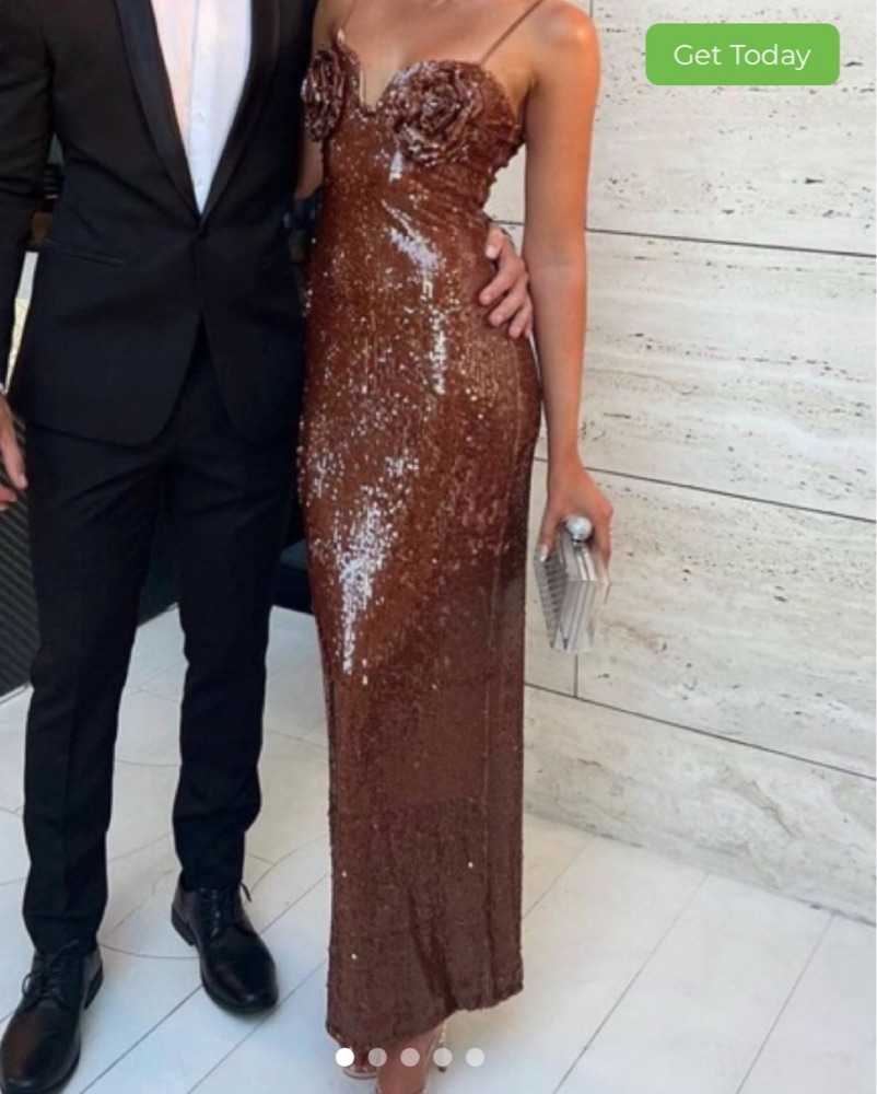 Brown Sequin Dress