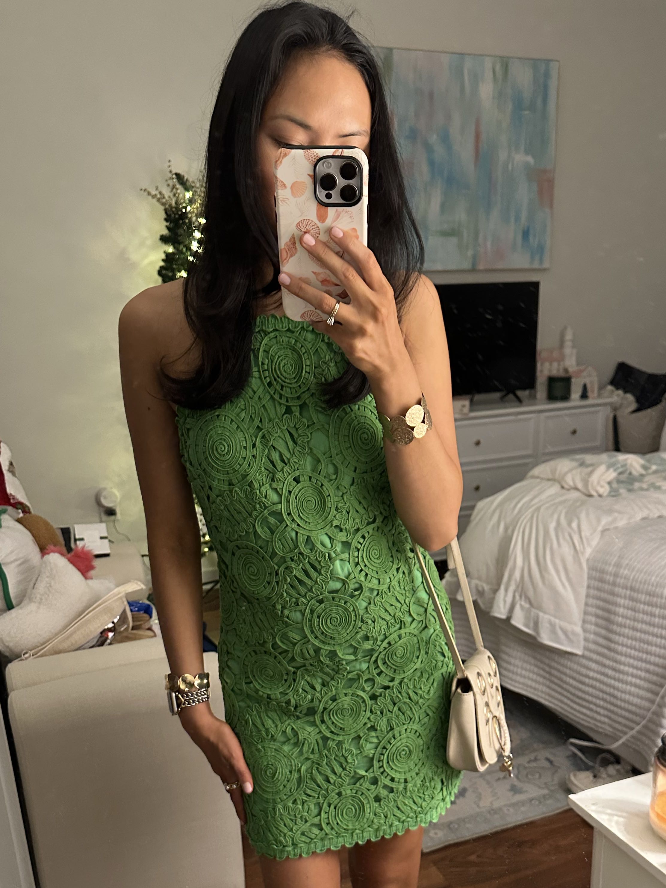 Calisq cotton textured mini dress