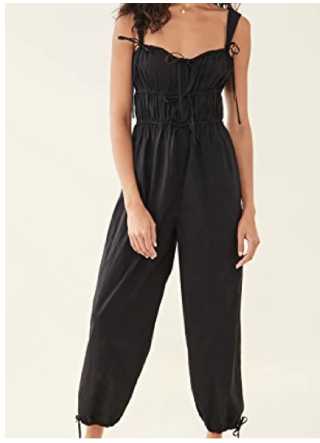 Black Sweetheart Neckline Jumpsuit