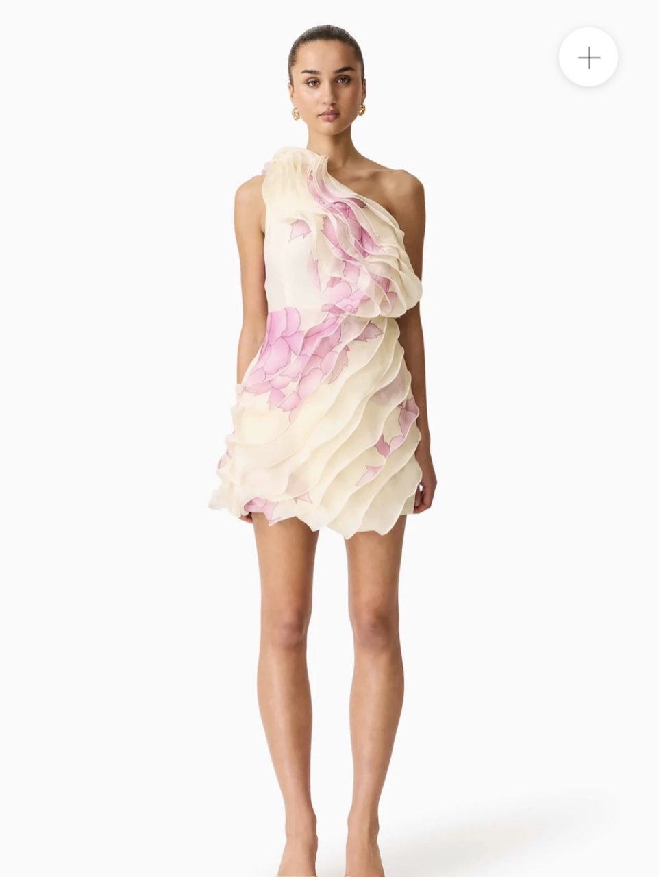 Ruffled One-Shoulder Mini Dress