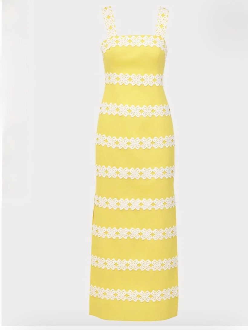 Lilly Pulitzer yellow Davis maxi dress