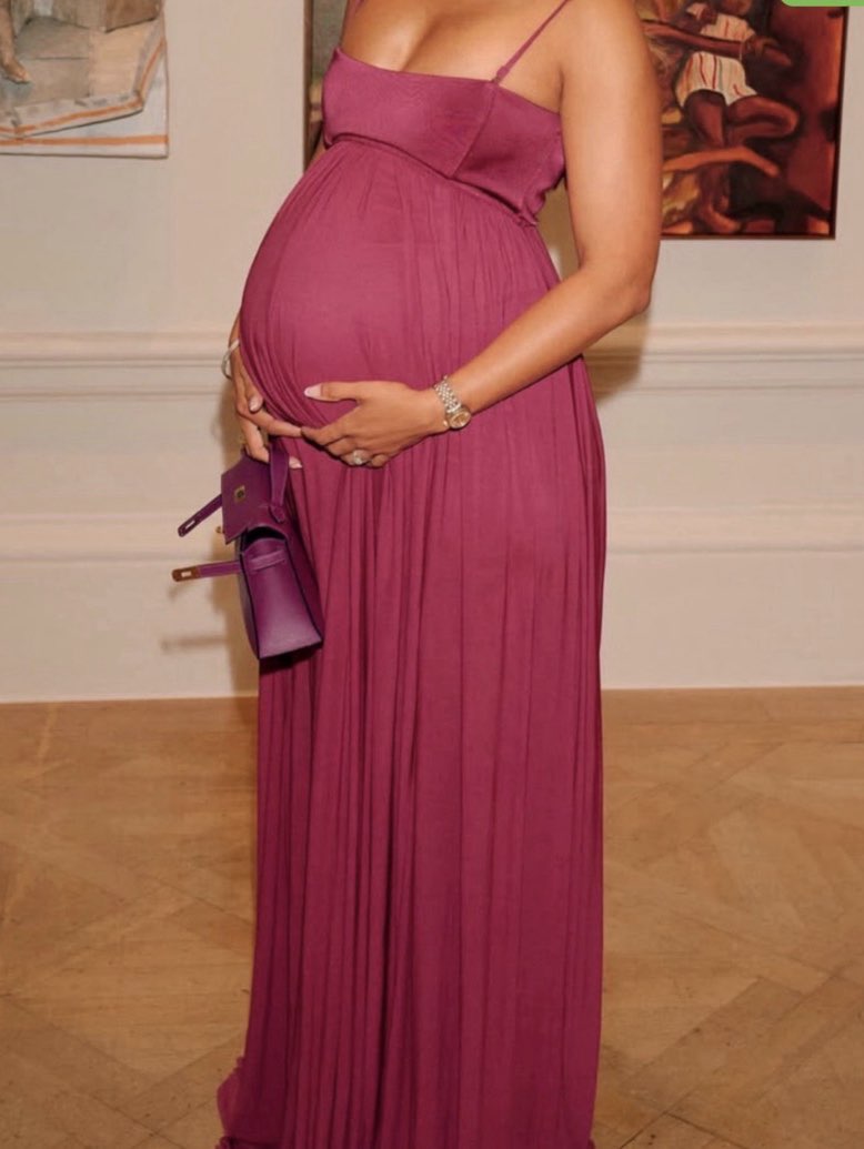Magenta Empire Waist Maxi Dress