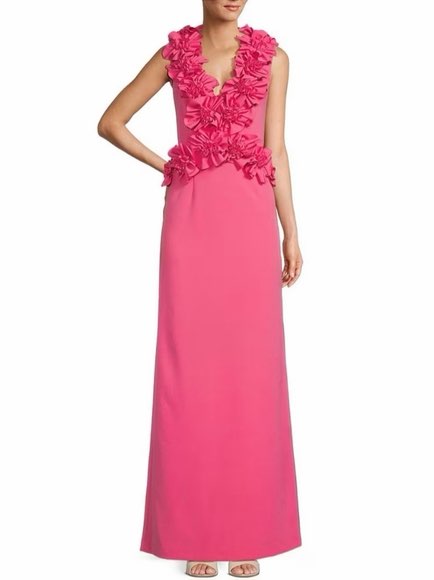 pink formal flower dress