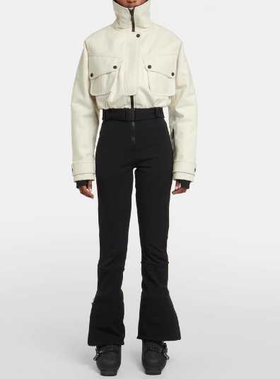 Cropped Ski Jacket and Flare Ski Pants Set