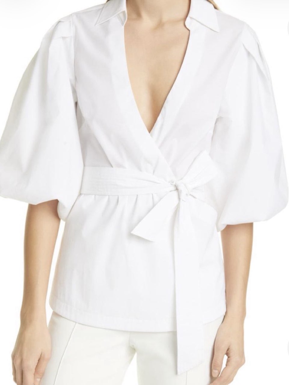 Simkhai white puff top