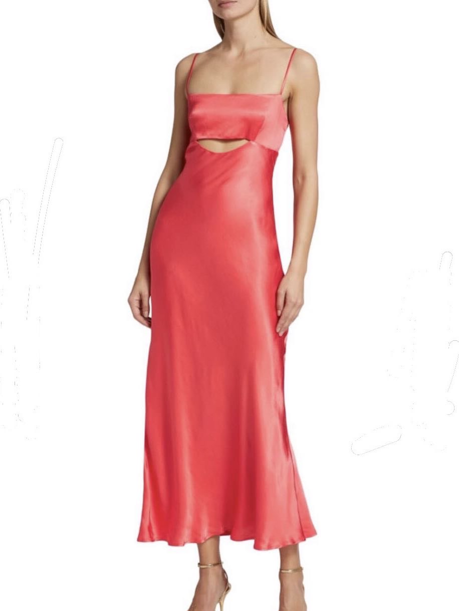 ASTR The Label Bellerose Cut-Out Satin Dress