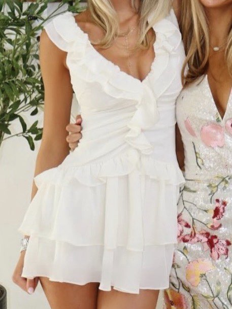 Kacey sleeveless ruffle mini